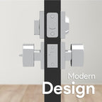 Mega Handles SUANA Entrance Combo, Door Knob and Cylinder Deadbolt and Key Combo, Heavy Duty Locking Door Knobs for Left or Right-Handed Doors – Polished Chrome