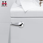 Toilet Flusher Replacement Kit, Universal Front Mount Toilet Handle Tank Flush Lever Replacement Handle with Stainless Steel Flapper Chains for Most Front Mount Toilets, Chrome Toilet Handle