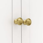 20 Pack Brushed Gold Cabinet Knobs Gold Kitchen Knobs Round Cabinet Hardware for Dresser Drawers,Aluminum Alloy