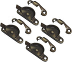 QCAA Zinc Die Cast Window Sash Lock, (4pack, Antique Brass Brushed)