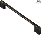 Alzassbg 10 Pack Oil Rubbed Bronze Cabinet Pulls, 7-1/2 Inch(192mm) Hole Centers Rectangle Cabinet Handles Kitchen Pulls for Drawers and Cabinets AL3051ORB