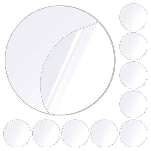 10PCS Heavy Duty Double Sided Adhesive Mounting Circle Tape- Waterproof,Strong Adhesion,Clear, High Strength,No Residue Removability for Hanging,Wall Mounting, Home Decor,Adhesive for Shower