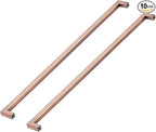 Antique Copper Cabinet Pulls 17-5/8 Inch Hole Centers(448mm), Long Cabinet Handles Appliance Square Drawer Pulls 10 Pack, Stainless Steel Wardrobe Handles