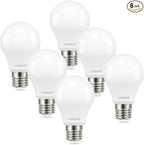 Linkind A19 LED Light Bulbs, 60W Equivalent Dimmable Light Bulbs, 4000K Cool White, 9W 840 Lumens LED Bulbs, E26 Standard Base 120V, Lighting for Bedroom Living Room Home Office, 6 Packs