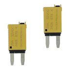 20A DC 12V-32V Manual Reset Circuit Breaker ATM Low Profile T1 Mini Blade Fuses Breakers for Car Trucks Marine Boat RV Solar and More,2 Pack