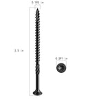 #10 * 3-1/2" Black Deck Screws, (883pcs) 15 lbs.Exterior Wood Screws, Rust Resistant epoxy Coated, Bronze, T25 Star Bit
