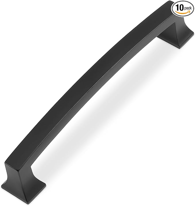 COTYKILEY 10 Pack 5 Inch(128mm) Matte Black Cabinet Handles Black Kitchen Cabinet Pulls Cabinet Door Handles Kitchen Cabinet Hardware Cupboard Drawer Pulls Dresser Handles