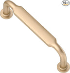 Alzassbg 10 Pack Champagne Copper Cabinet Handles, 3-3/4 Inch(96mm) Hole Centers Arch Modern Cabinet Pulls Kitchen Cabinets Hardware for Cabinets and Drawers AL3503SCG