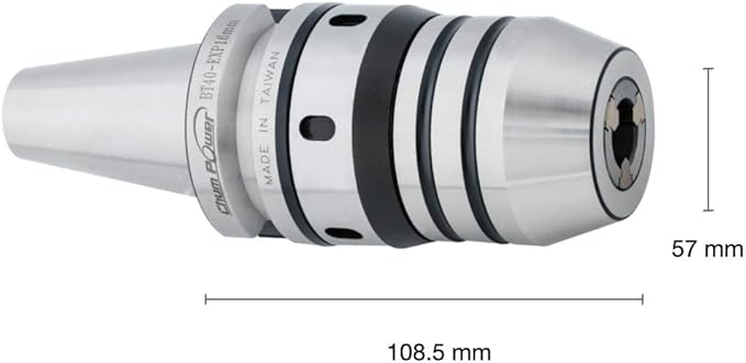 1/8"-5/8" BT40 CNC Integral EX-POWER Universal Chuck Holder, Titanium Jaws, One-piece
