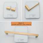 RANDOM Champagne Bronze Bathroom Hardware Set Bathroom Towel Holder Set 4 Piece Include 18” Towel Bar Toilet Paper Holder and 2 Towel Hooks Wall Mount Stainless Steel Brushed Gold Towel Bar Set