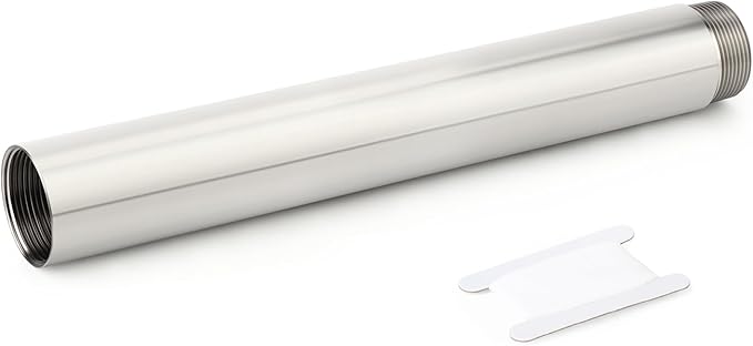 TAISHER 1PCS Stainless Steel Pipe Fittings, 1-1/4" NPT Male x 1-1/4" NPT Female Threaded, 16" Length Nipple Cast Pipe