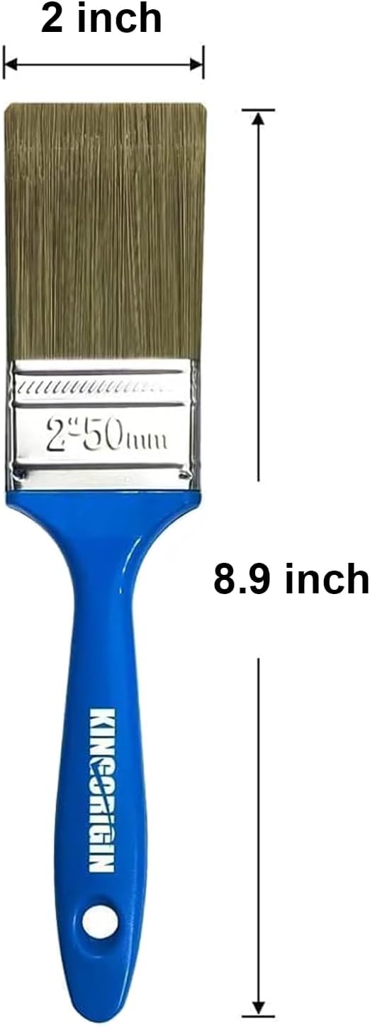 King Origin 10-Pack 2 Inch Paint Brushes, Versatile Wall & Furniture Brushes for Detailed Painting & Large Surfaces, Craft Brushes