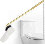 Universal White Metal Toilet Handle Replacement, Front Mount Toilet Flush Trip Lever Compatible with American Standard/Mansfield/TOTO/Kohler Toilets, Stainless Steel Flapper Chain