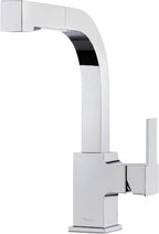 Pfister Arkitek Kitchen Faucet with Pull Out Sprayer, Single Handle, High Arc, Polished Chrome Finish, LG534LPMC