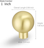 3 Pack Brushed Gold Cabinet Knobs Drawer Knobs Cabinet Pull Handle Timeless Vanity Drawer Pull Handle Classic Cabinet Hardware for Kitchen Dresser Bathroom, Screws Included, B-Gold(1x3)