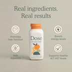 DOSE for Your Liver Cleanse Detox & Repair, Organic Milk Thistle Supplement with Turmeric, Dandelion, Ginger, and Orange, Promotes Optimal Liver Function,16oz Bottle, 3 Pack (3 Weeks Supply)