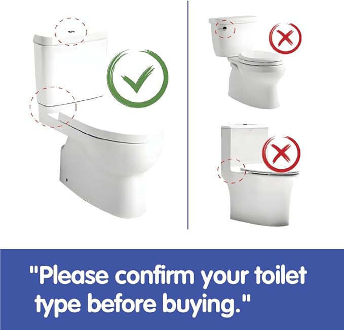 3-Inch Dual Flush Valve Repair Kit for 2-Piece Toilets, Top Push Toilet Repair Kit, Inside Tank Dual Flush Valve Replacement Kit, Includes Valve, Button, Gasket, Bolt