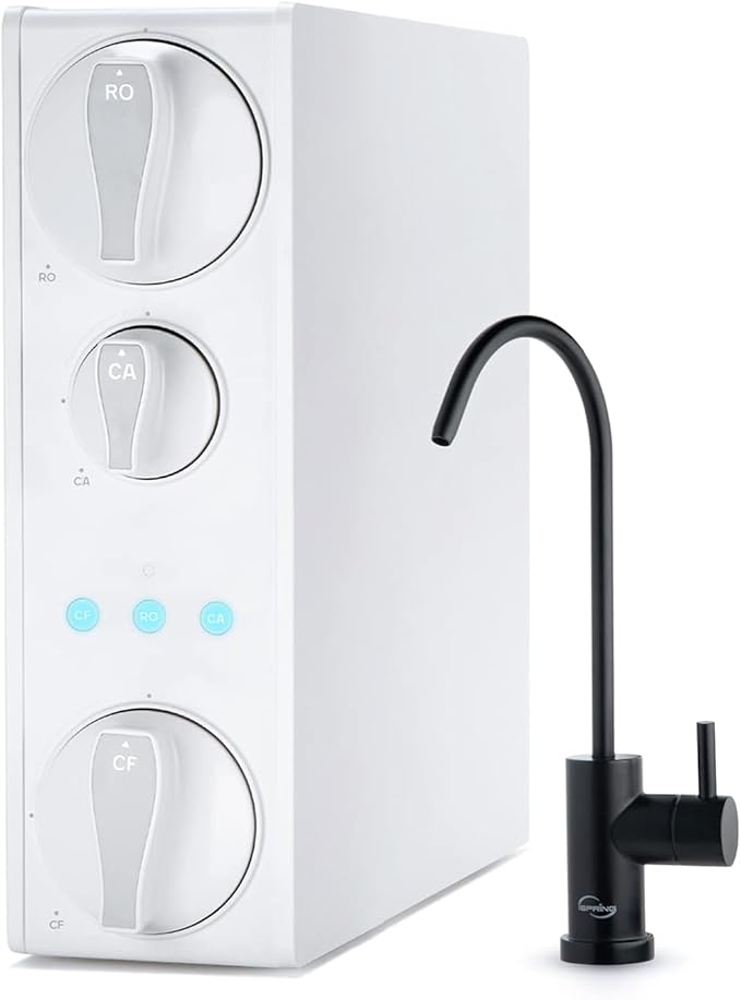 iSpring RO500AK-ORB Reverse Osmosis Water Filter, NSF 58 Certified, 500 GPD Tankless Under Sink RO System, Natural pH Alkaline Remineralization, 2:1 Pure to Drain Ratio, Oil Rubbed Black Faucet