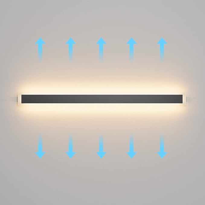 Outdoor Lights 2 Pack,Modern Outdoor Wall Light Fixture Long Strip LED Wall Sconce IP65 Anti Rust Warm Light 3000K Exterior Wall Mount Lights for Entrance, Hallway, Garage, Porch