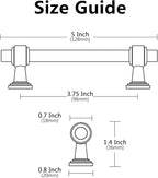 Alzassbg 10 Pack Brushed Satin Nickel Cabinet Pulls, 3-3/4 Inch(96mm) Hole Centers Cabinet Handles Kitchen Hardware Straight Bar for Cabinets and Drawer AL3505SN