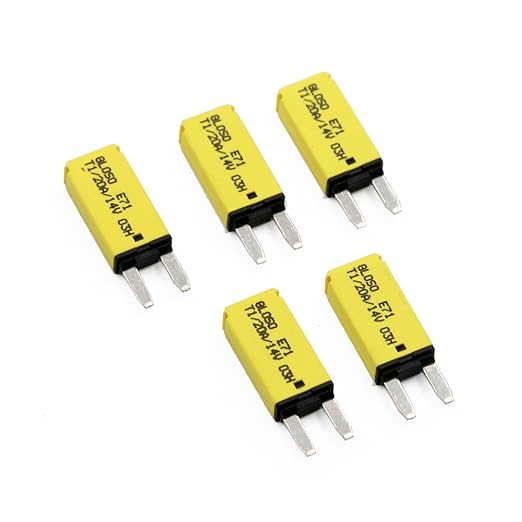 E71 Auto-Resettable Blade Fuse - Low Profile ATM Mini 20A, UL Certified (5-Pack)