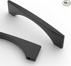 Asidrama 10 Pack 3.75 Inch(96mm) Matte Black Kitchen Cabinet Handles, Cabinet Pulls Kitchen Cabinet Hardware for Cupboard Drawer Pulls