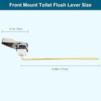 Hygie Rinse 2PACK Universal Metal Toilet Handle Replacement Kit Compatible with American Standard/Mansfield/Gerber Toilet, Front Mount Toilet Tank Flusher Lever with Flapper Chain, Brushed Nickel