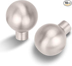 10 Pack Satin Nickel Cabinet Knobs Drawer Knobs Cabinet Pull Handle Timeless Vanity Drawer Pull Handle Classic Cabinet Hardware for Kitchen Bathroom, Screws Included, Nickel-B(1x10)