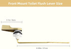 Hygie Rinse Front Mount Metal Toilet Handle Replacement Kit Compatible with American Standard/Mansfield/Gerber/TOTO/Kohler Toilet, Toilet Tank Flusher Lever with Flapper Chain, Brushed Gold
