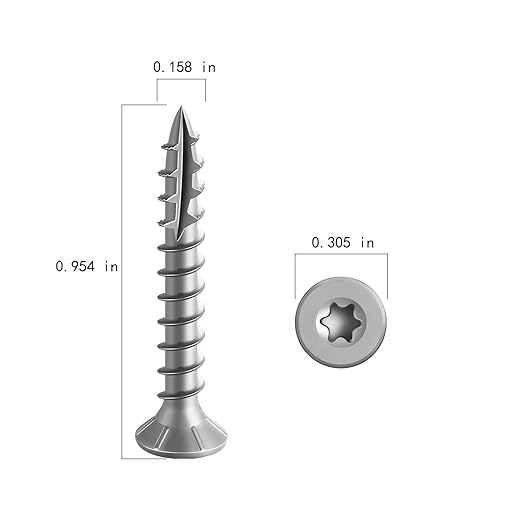#8 * 1" 304 Stainless Steel Deck Screws, (4755pcs) 15 lbs.Exterior Wood Screws, Rust Resistant epoxy Coated, Bronze, T20 Star Bit