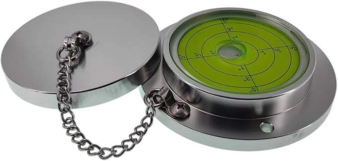 Metal Horizontal Bubble Cow Eye Level Universal Horizontal Bubble Flange Water Bubble Level Horizontal Bubble Small Household (100 * 20mm)