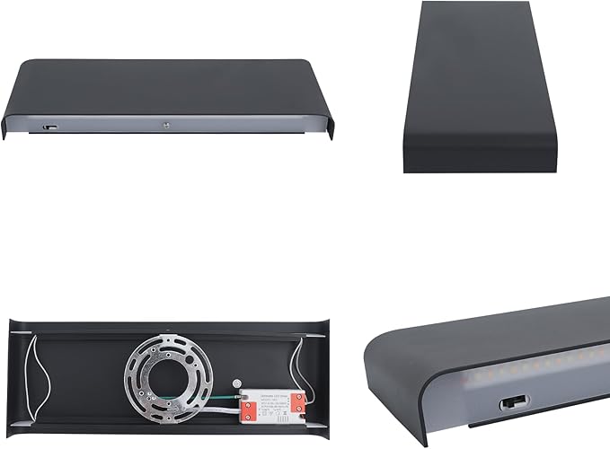 15"Modern LED vanity light,20W Dimmable 5 CCT (3000K-6500K) Adjustable Wall Lamp,Up and Down Wall Lighting,Indoor Wall Sconce for Bedroom,Staircase,Hallway,Dressing Table, 2Pack（Black）