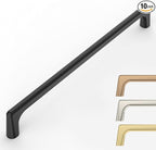 10 Pack Matte Black Cabinet Pulls 10 Inch Kitchen Cabinet Handles Cabinet Hardware Kitchen Handles for Cabinets Cupboard Handles Black Dresser Pulls Drawer Handle