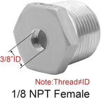 Joywayus Stainless Steel Hex Head Bushing Reducer Pipe Fitting 3/4 NPT Male × 1/8 NPT Female