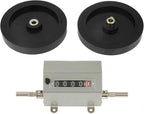 Length Counter with Rolling, Meter Counter Roller Measuring Wheel Metric Wheel 5 Digits Meter Counter 0 to 9999.9 Roller Type Counter for Length Measuring