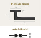 Mega Handles Ronn Dummy Door Handles - 4 Pack Heavy Duty Black Door Handle, Non-Turning Door Handle for Hallway, Closet & French Doors, Single Side, Fits All Standard Doors - Matte Black