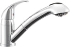 Dura Faucet DF-NMK852-CP RV Pull-Out Swivel Single Handle Kitchen Sink Faucet - One-Hole (Chrome)