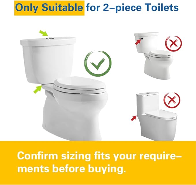 3-Inch Dual Flush Valve Replacement Kit for 2-Piece Toilets, Include Toilet Flush Valve with Push Button, Toilet Fill Valve, Bowl Gasket and Plastic Bolts.