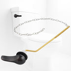 iFealClear Universal Metal Toilet Tank Flush Lever Replacement, Side Mount Toilet Handle Replacement Kit, Solid Brass Toilet Trip Lever Fits Most Toilets, Stainless Steel Chain, Oil Rubbed Bronze