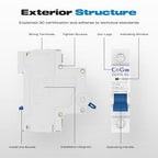 AC Miniature Circuit Breaker, CGELE 32 Amp 1 Pole 120/240V Solar AC Disconnect Switch Thermal Magnetic Trip Din Rail Mount