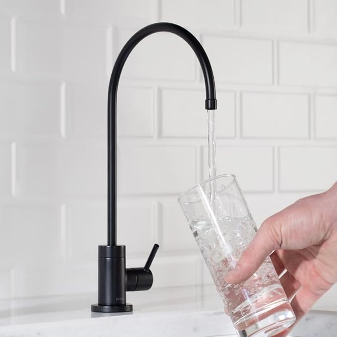 KRAUS Purita 100% Lead-Free Kitchen Water Filter Faucet in Matte Black, FF-100MB