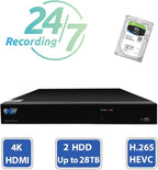 GW Security 8 Channel UltraHD 4K (3840x2160) Motorized Zoom NVR Security Camera System - 8 x 8MP 2.8-12mm 4X Optical Zoom Face Recognition/Human/Car AI Detection Waterproof Microphone IP PoE Cameras