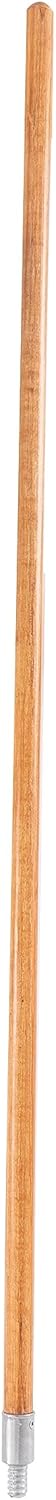Matthew Cleaning Commercial 60inch Screw On Mop Handle for Floor Cleaning Heavy Duty Mop Head Replacement Holder Industrial Grade Lacquered-Wood Handle with Threaded Metal Tip - 12 Pack