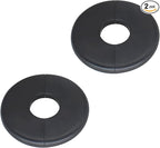 2 Pack Wall Split Flange ABS Round Escutcheon Plate for 1.0"/ 26mm Diameter Pipe Faucet Decoration Accessories (Black)