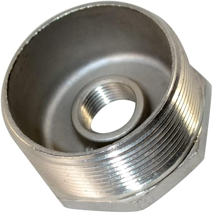 2" Male to 1/2" Female NPT Female Reducing/Reducer Bushing Pipe Fitting,Adapter,Stainless Steel SS 304 Hex Bushing (2" Male to 1/2" Female)