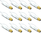 lumenivo 7.5 Watt Light Bulbs 120V/130V Bent Tip Candelabra, Flame Tip Chandelier Bulbs, Flame Shaped Light Bulbs Standard Base – Replacement Christmas Candle Tip Incandescent E12 Bulbs – 12 Pack