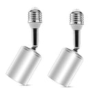 Ceramic & Metal E26 Light Socket Extender,150w-Heat-resistant-Ideal for Light Holder Extension,Electrical Socket Extender，180° Bendable Adapter Screw Base Light Bulb Extension, 2pcs (White)