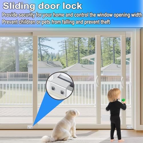 10 Sets Sliding Window Locks with Key, Window Locks for Up and Down Windows,Easy to Install Vertical & Horizontal Window Security Locks,Adjustable Aluminum Window Stopper Lock(Silver)