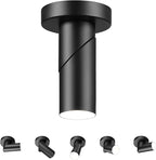 GLOBE Electric 64000113 4.5" Convertible Wall or Ceiling Mount LED Integrated Track Lighting Spotlight, Matte Black, Adjustable Pivoting Head, 9W, 500 Lumens, 3000 Kelvin, Dimmer Switch Compatible