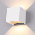 LED 20W Outdoor Wall Lights Exterior/Interior Porch Lights Outdoor Wall Up and Down Lights IP65 Waterproof Sconces Modern Outdoor Lighting Fixtures Square Aluminum White 3000K Warm Lights